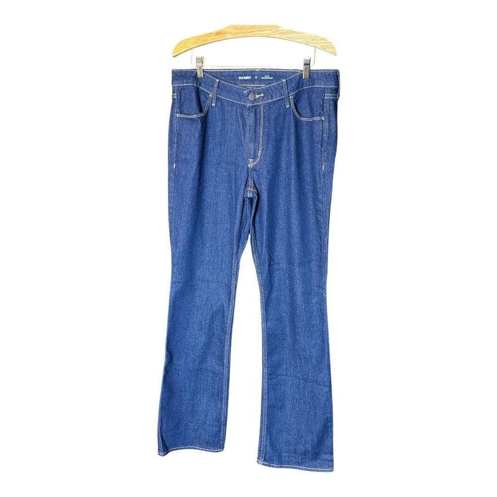 Old Navy WOW Boot Cut Jeans Mid-Rise Dark‎ Wash Denim Everyday Casual Size 12